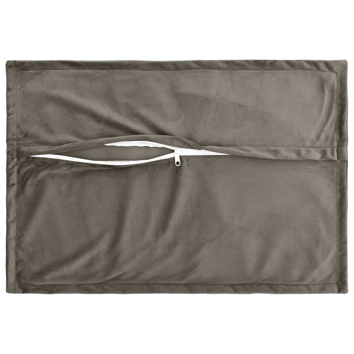 Cushion Cover 6 pcs HOUTEN Light Grey 40 x 60 cm Velvet