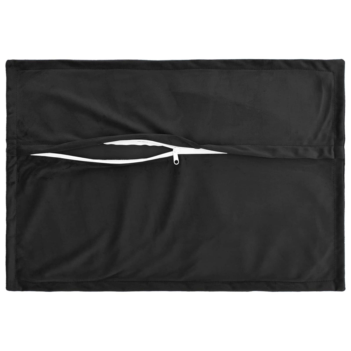 Cushion Cover 6 pcs HOUTEN Black 40 x 60 cm Velvet