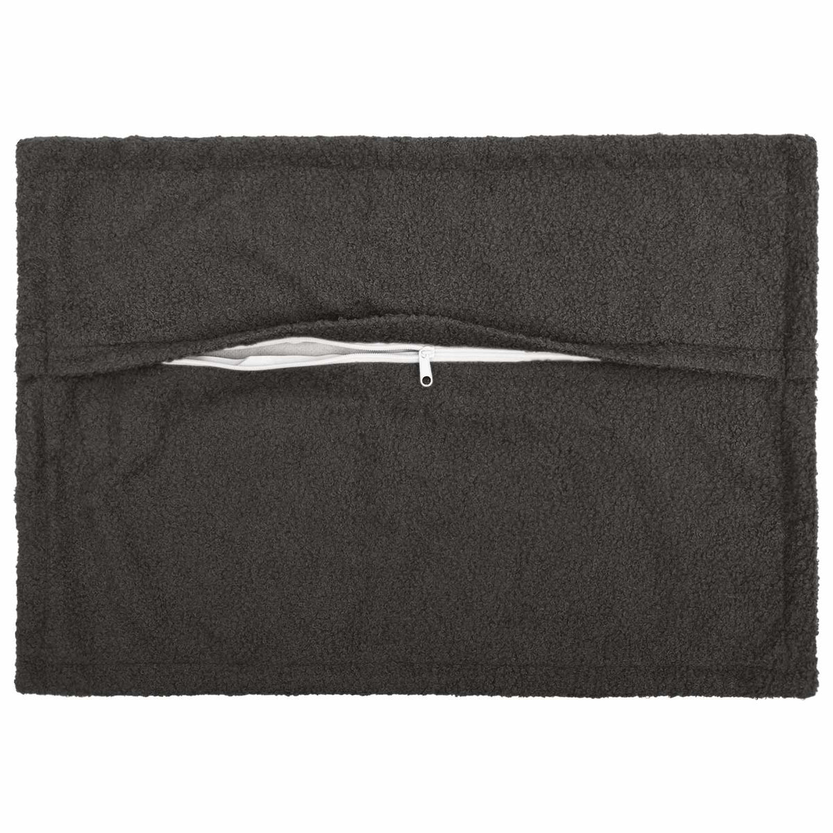 Cushion Cover 6 pcs HOUTEN Dark Grey 40 x 60 cm Bouclé