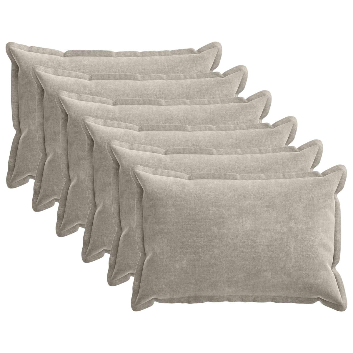 Cushion Cover 6 pcs HOUTEN Light Grey 40 x 60 cm