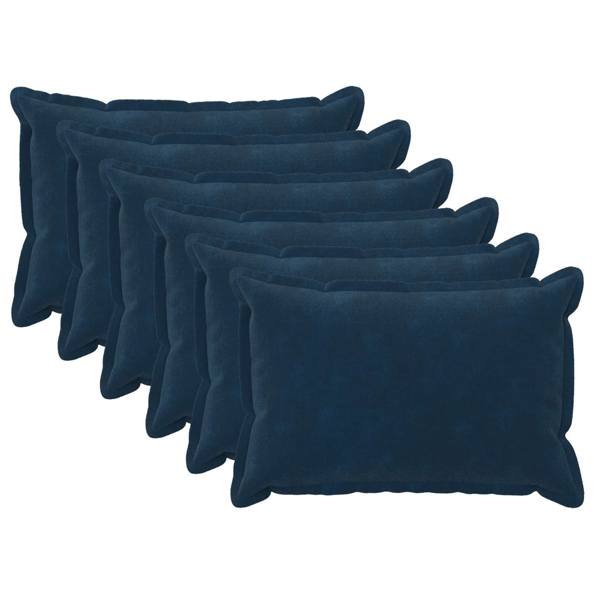 Cushion Cover 6 pcs HOUTEN Blue 40 x 60 cm Microfiber Fleece