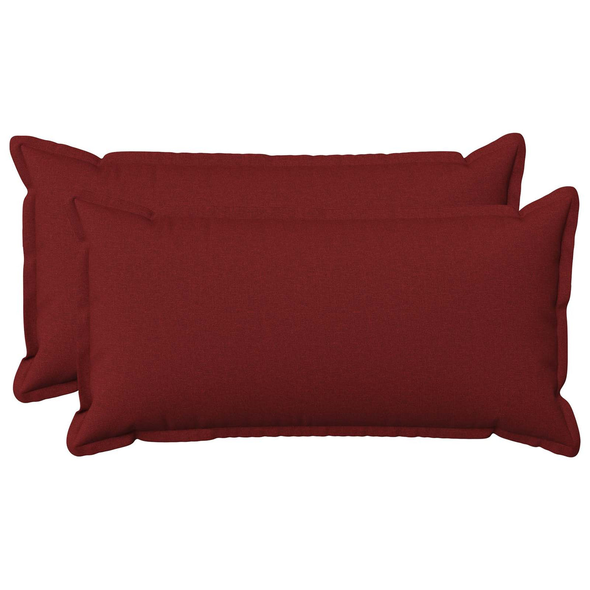 Cushion Cover 2 pcs HOUTEN Wine Red 40 x 70 cm Faux Linen