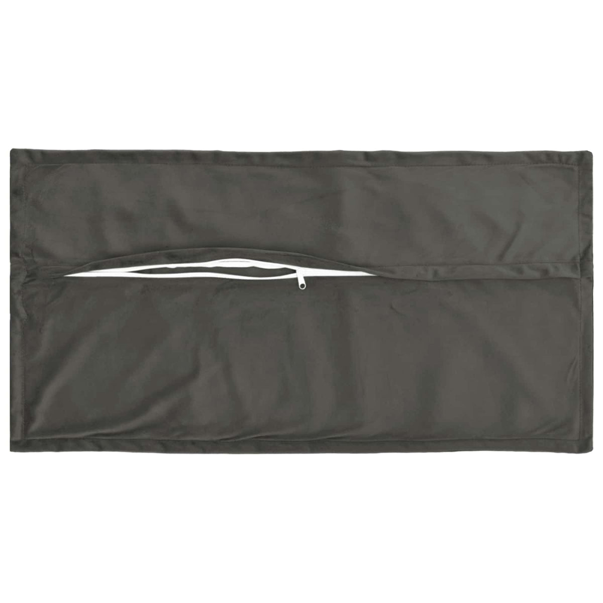 Cushion Cover 6 pcs HOUTEN Dark Grey 40 x 70 cm Velvet