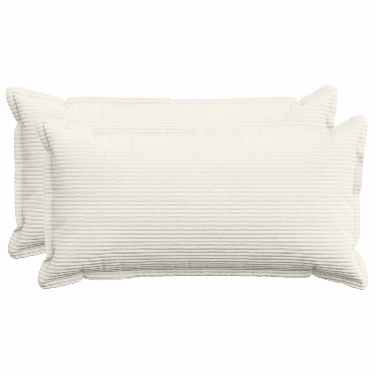 Cushion Cover 2 pcs HOUTEN Cream 40 x 70 cm Corduroy