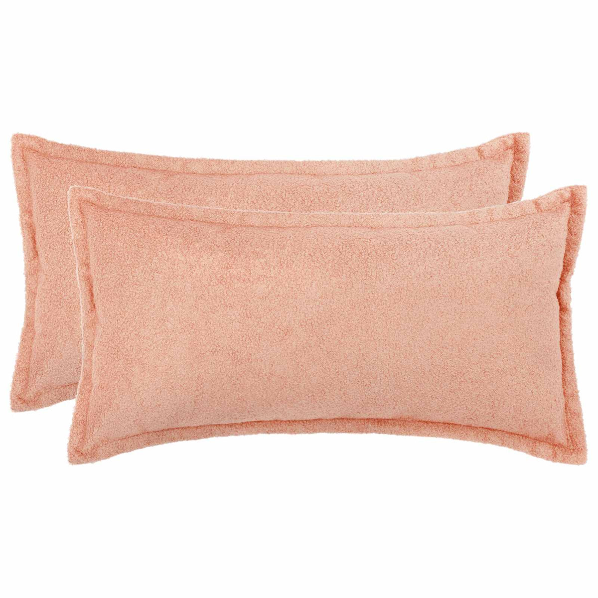 Cushion Cover 2 pcs HOUTEN Pink 40 x 70 cm Bouclé