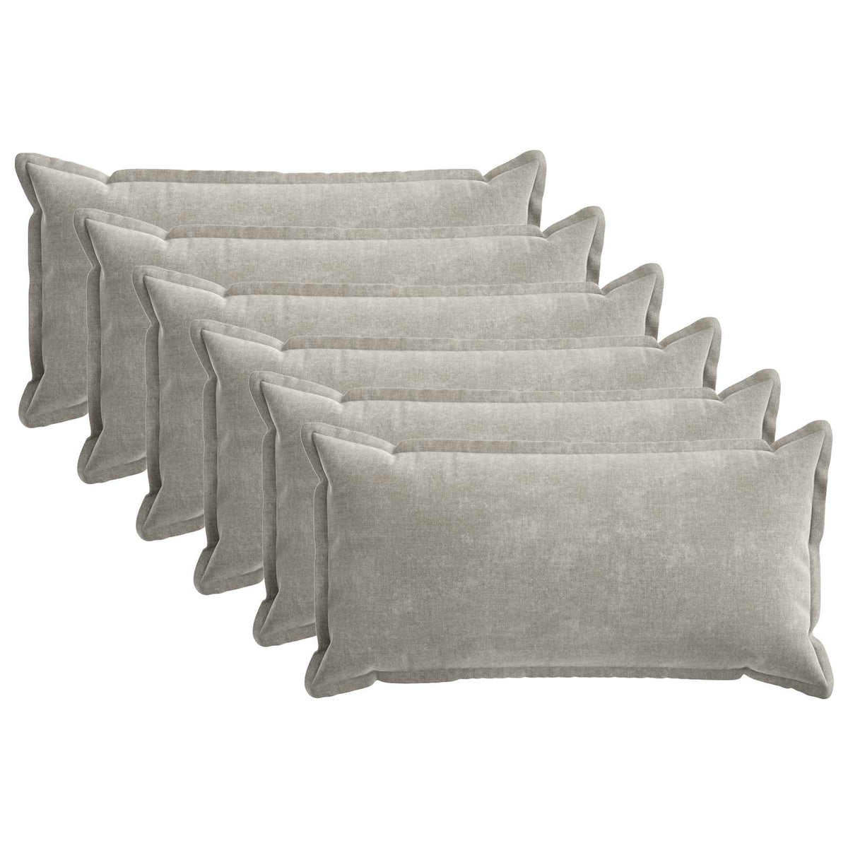 Cushion Cover 6 pcs HOUTEN Light Grey 40 x 70 cm