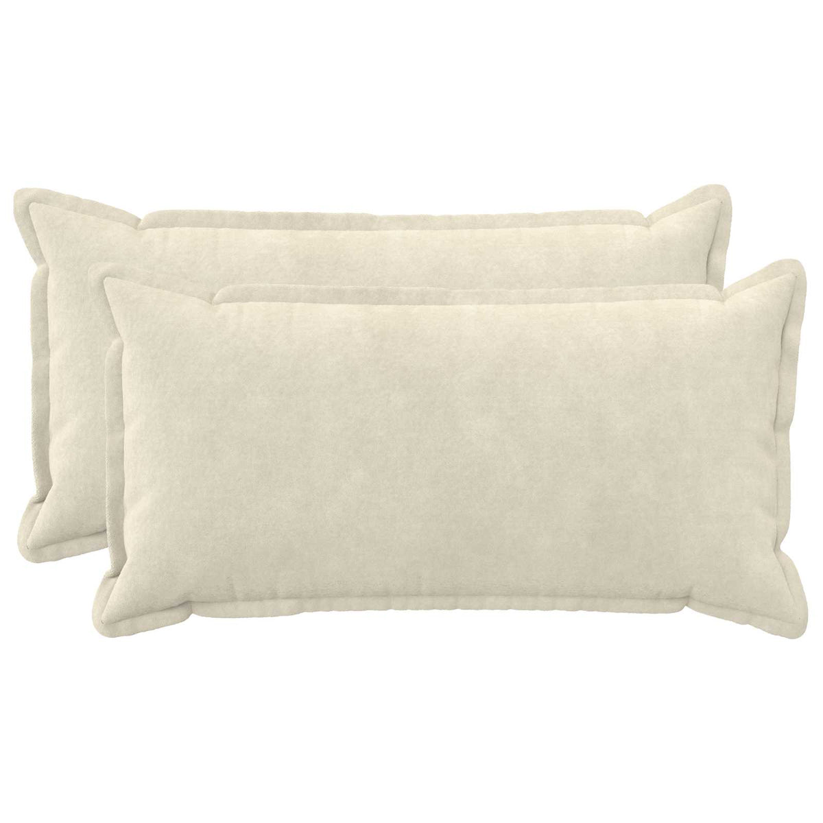 Cushion Cover 2 pcs HOUTEN Cream 40 x 70 cm Microfiber Fleece