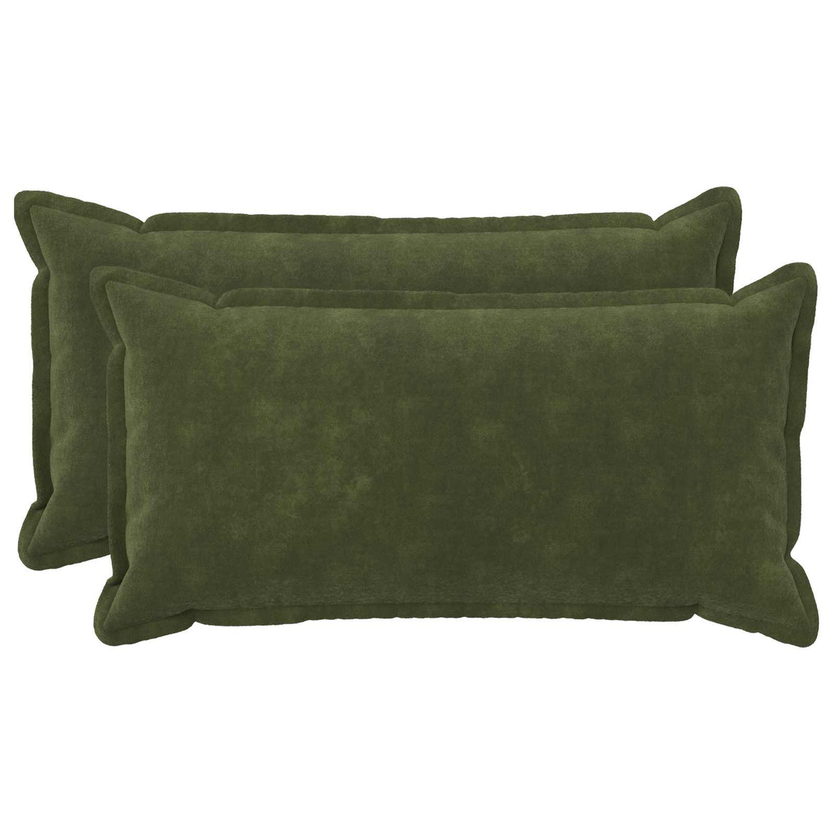 Cushion Cover 2 pcs HOUTEN Green 40 x 70 cm Microfiber Fleece