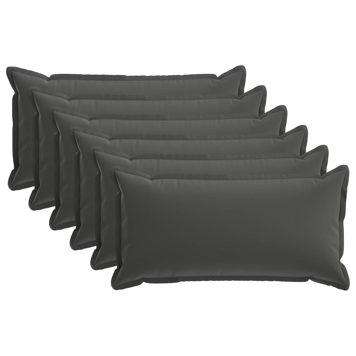 Cushion Cover 6 pcs HOUTEN Anthracite 40 x 70 cm Polyester