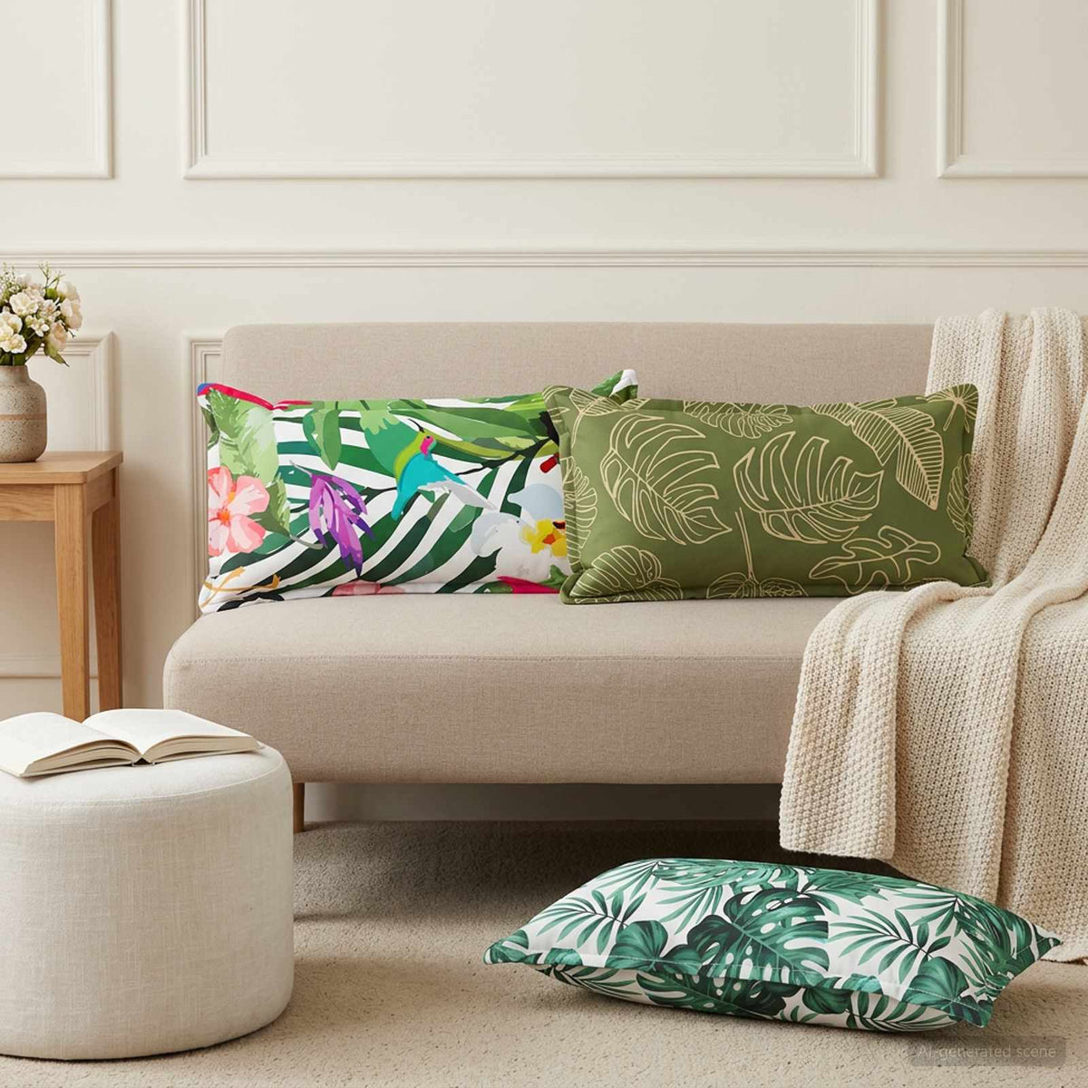 Cushion with Pillow HOUTEN 2 pcs Multicolour Polyester
