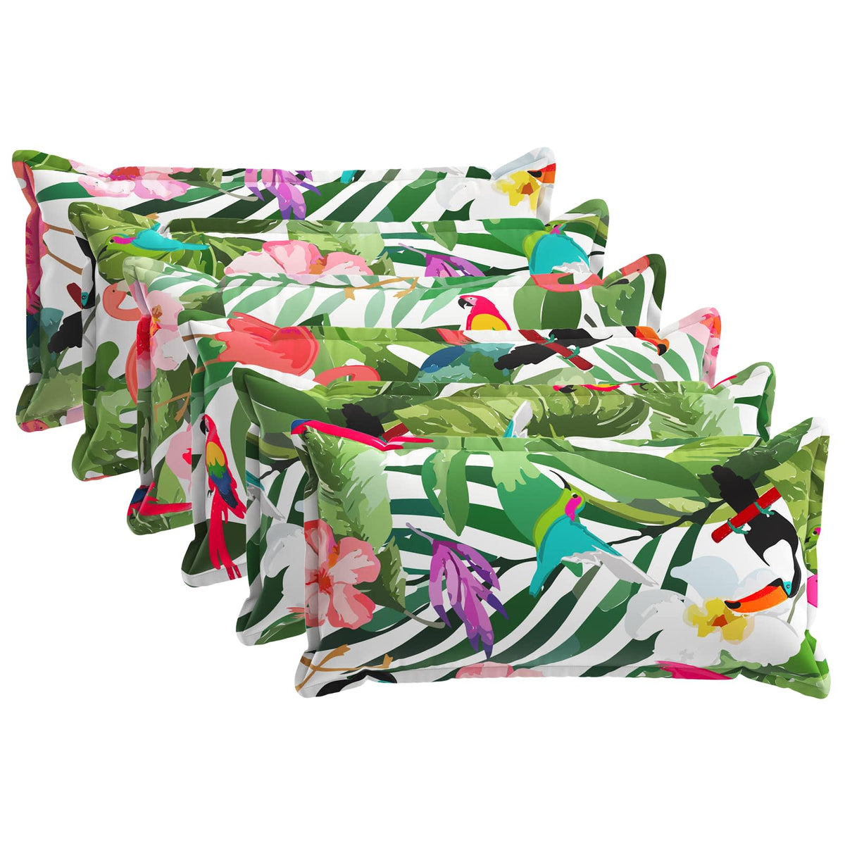 Cushion Cover 6 pcs HOUTEN Multicolour 40 x 70 cm Polyester