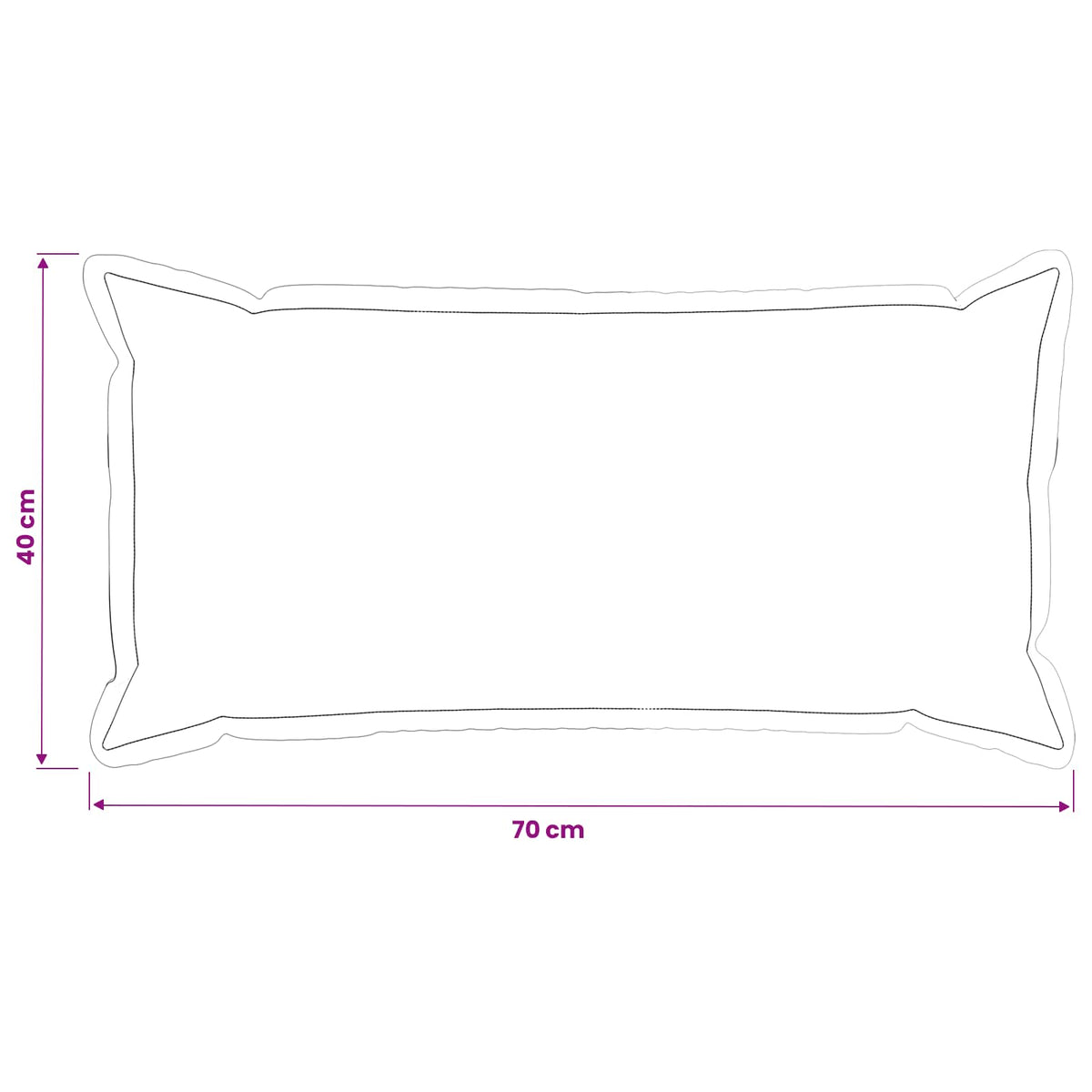 Cushion Cover 6 pcs HOUTEN Taupe 40 x 70 cm Polyester