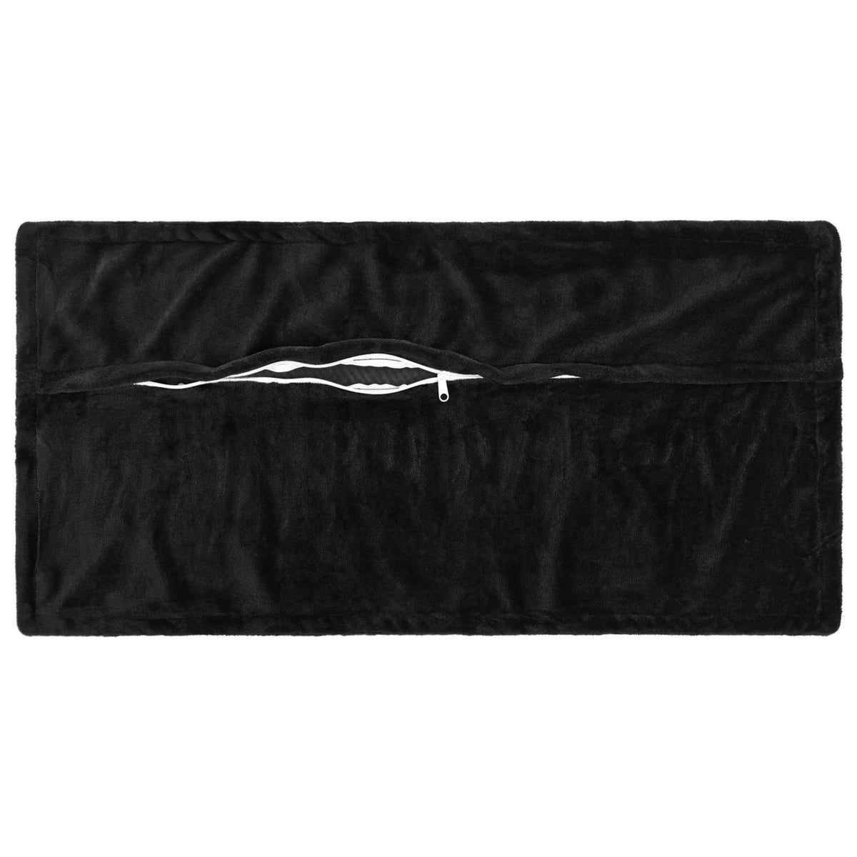 Cushion Cover 2 pcs HOUTEN Black 40 x 70 cm Flannel