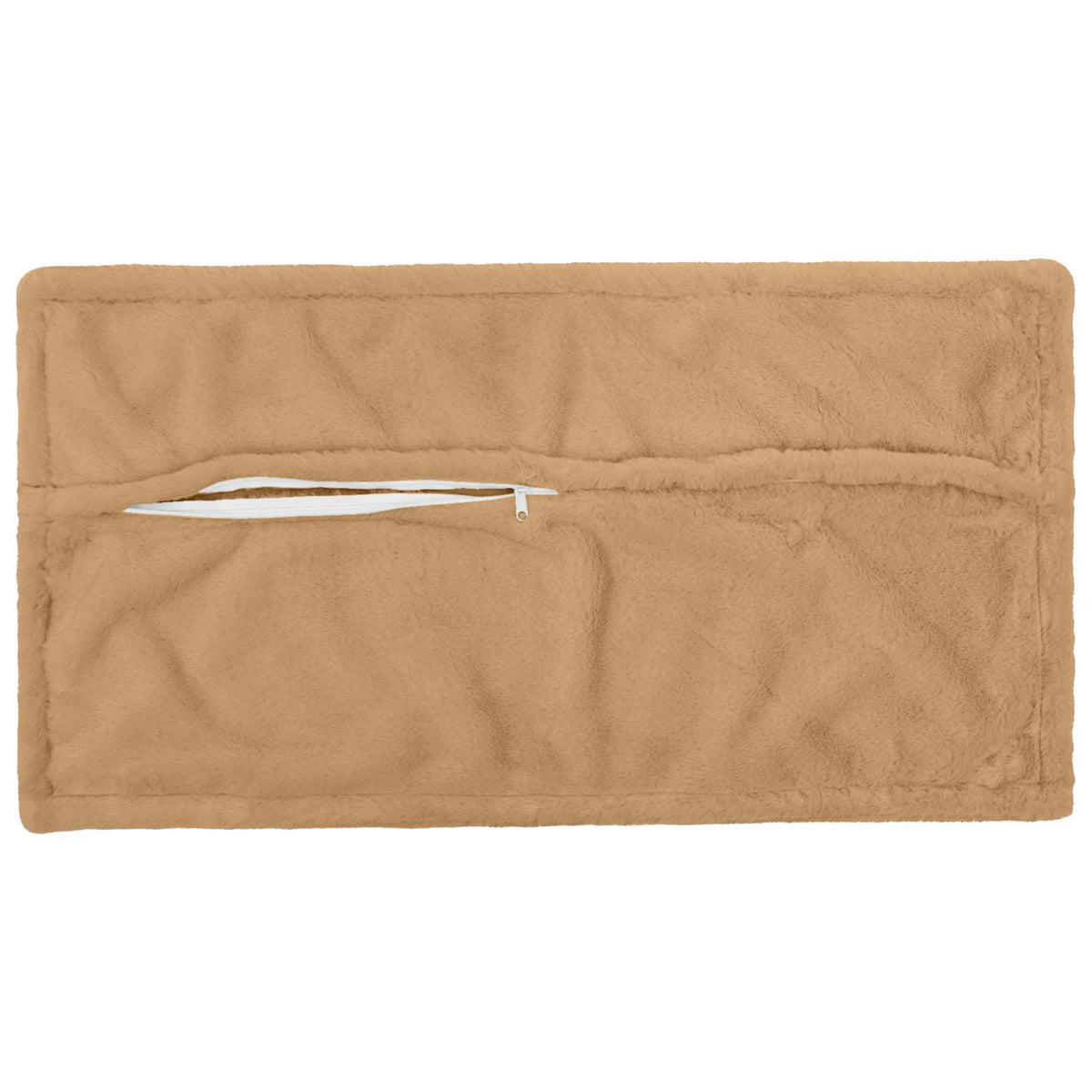 Cushion Cover 6 pcs HOUTEN Taupe 40 x 70 cm Faux Rabbit Fur