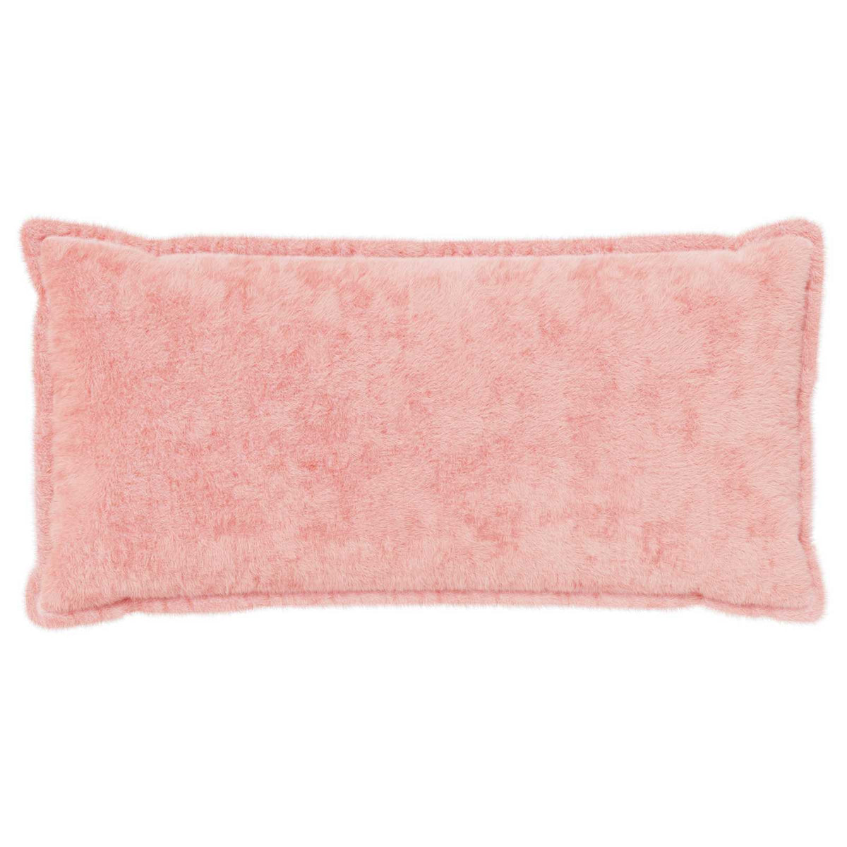 Cushion Cover 6 pcs HOUTEN Pink 40 x 70 cm Faux Rabbit Fur