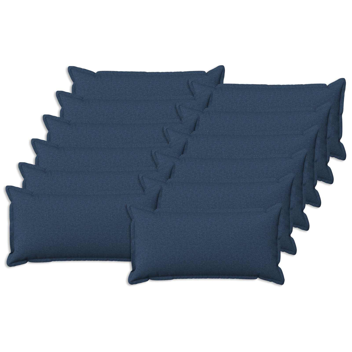 Cushion Cover 12 pcs HOUTEN Blue 40 x 80 cm Faux Linen