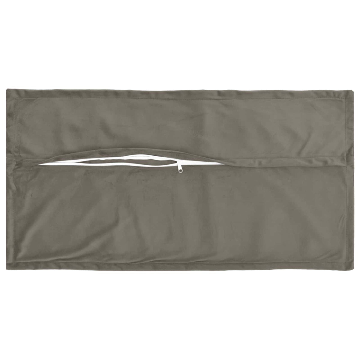 Cushion Cover 6 pcs HOUTEN Light Grey 40 x 80 cm Velvet