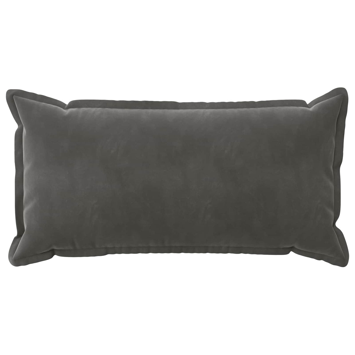 Cushion Cover 6 pcs HOUTEN Dark Grey 40 x 80 cm Velvet