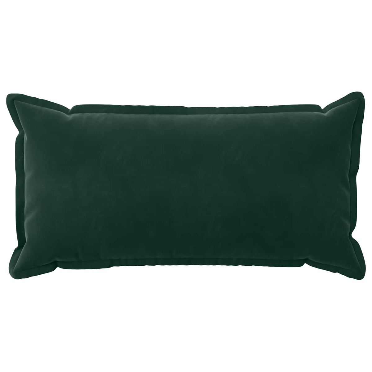 Cushion Cover 2 pcs HOUTEN Dark Green 40 x 80 cm Velvet