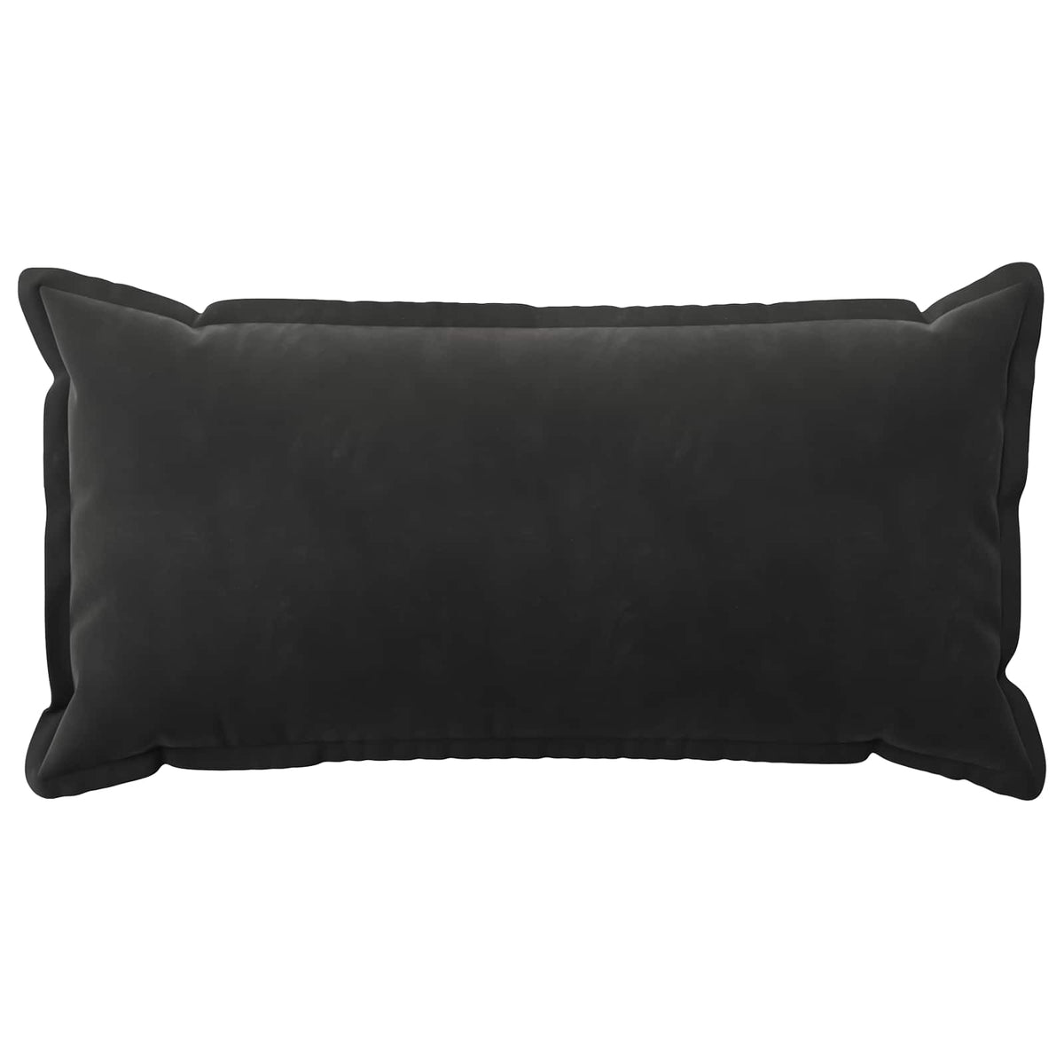 Cushion Cover 6 pcs HOUTEN Black 40 x 80 cm Velvet