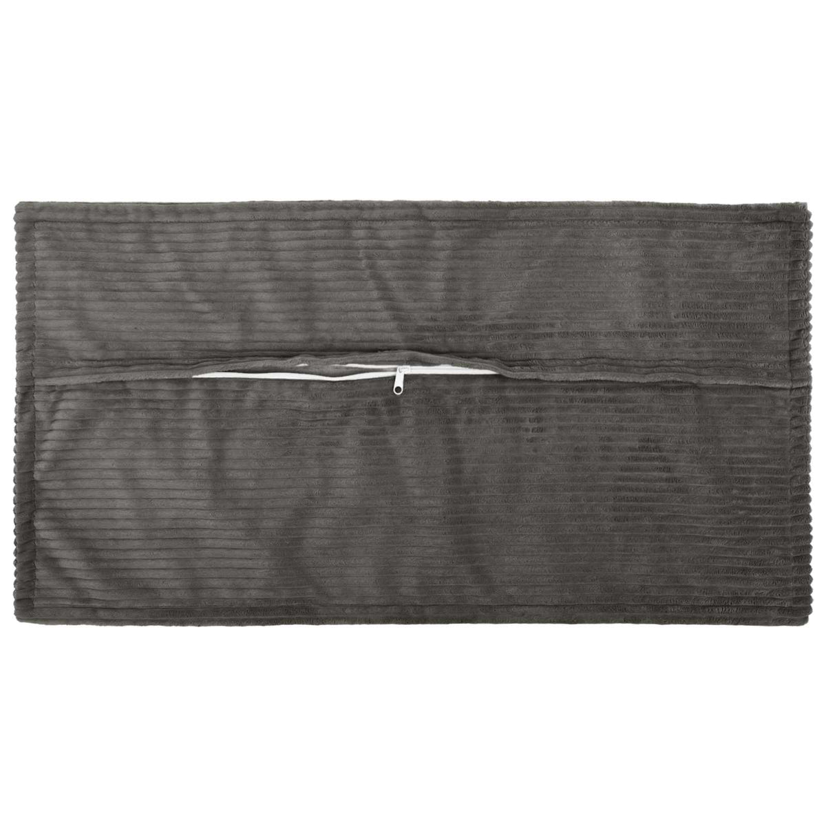 Cushion Cover 12 pcs HOUTEN Dark Grey 40 x 80 cm Corduroy