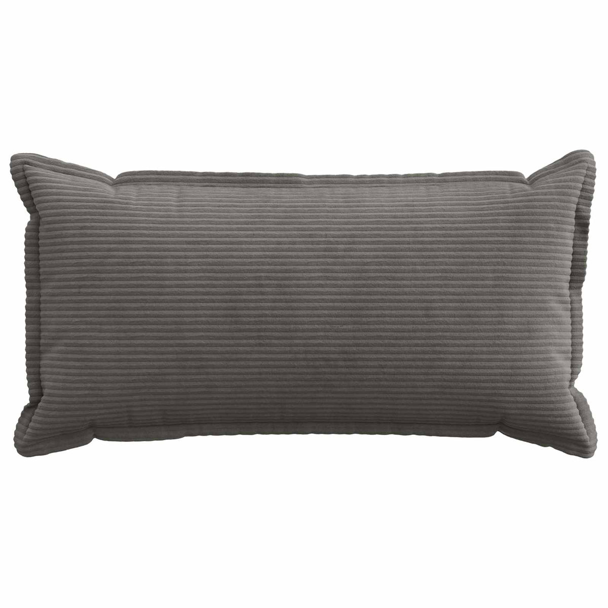 Cushion Cover 12 pcs HOUTEN Dark Grey 40 x 80 cm Corduroy