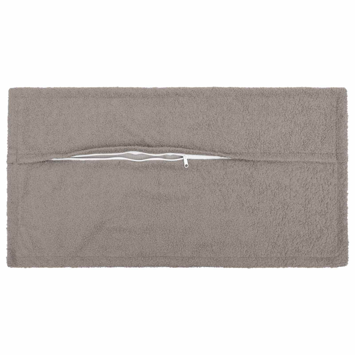 Cushion Cover 2 pcs HOUTEN Light Grey 40 x 80 cm Bouclé
