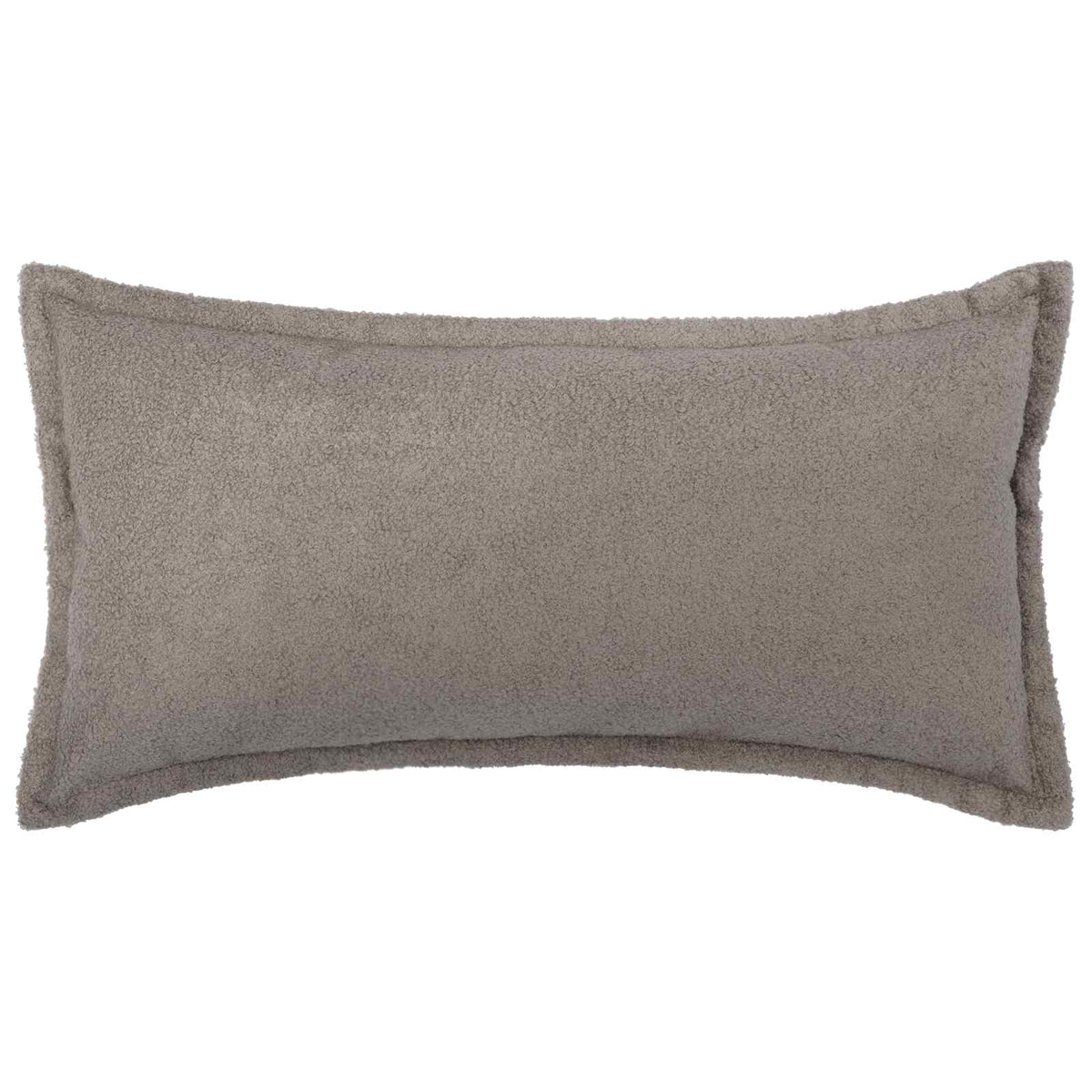 Cushion Cover 6 pcs HOUTEN Light Grey 40 x 80 cm Bouclé