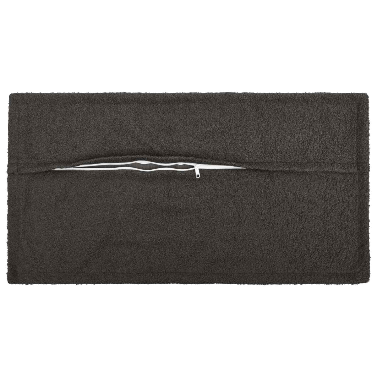 Cushion Cover 6 pcs HOUTEN Dark Grey 40 x 80 cm Bouclé