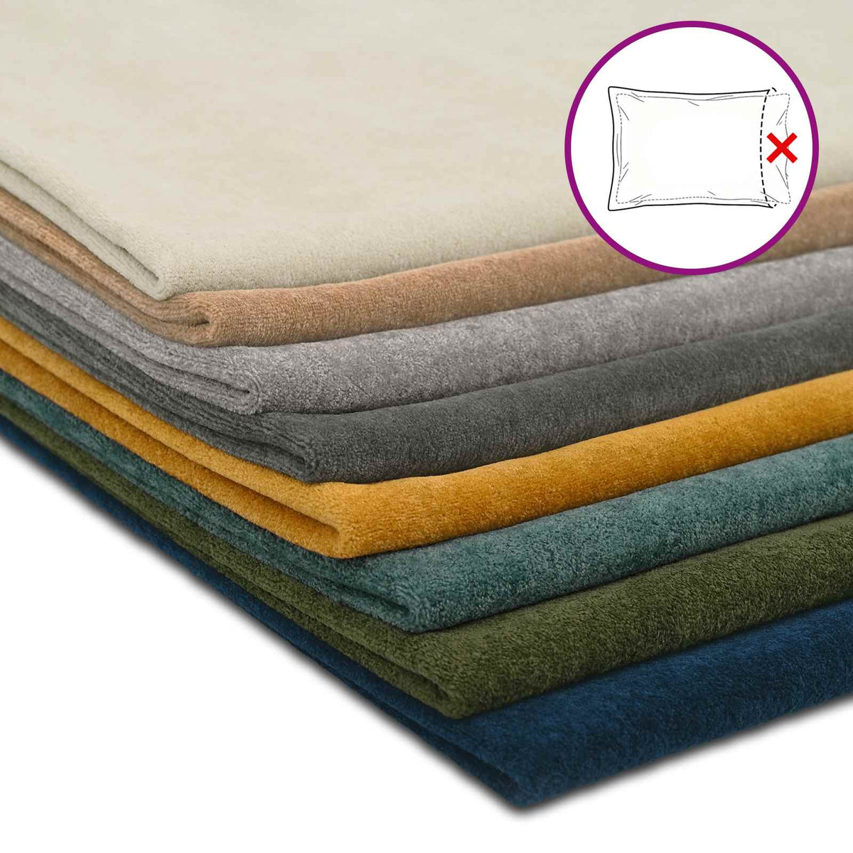 Cushion Cover 2 pcs HOUTEN Sea Blue 40 x 80 cm