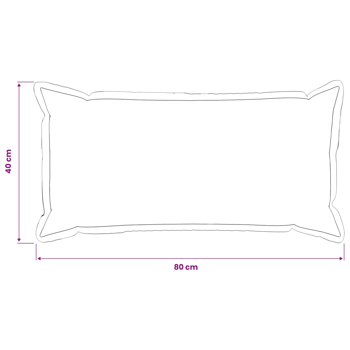 Cushion Cover 6 pcs HOUTEN Sea Blue 40 x 80 cm