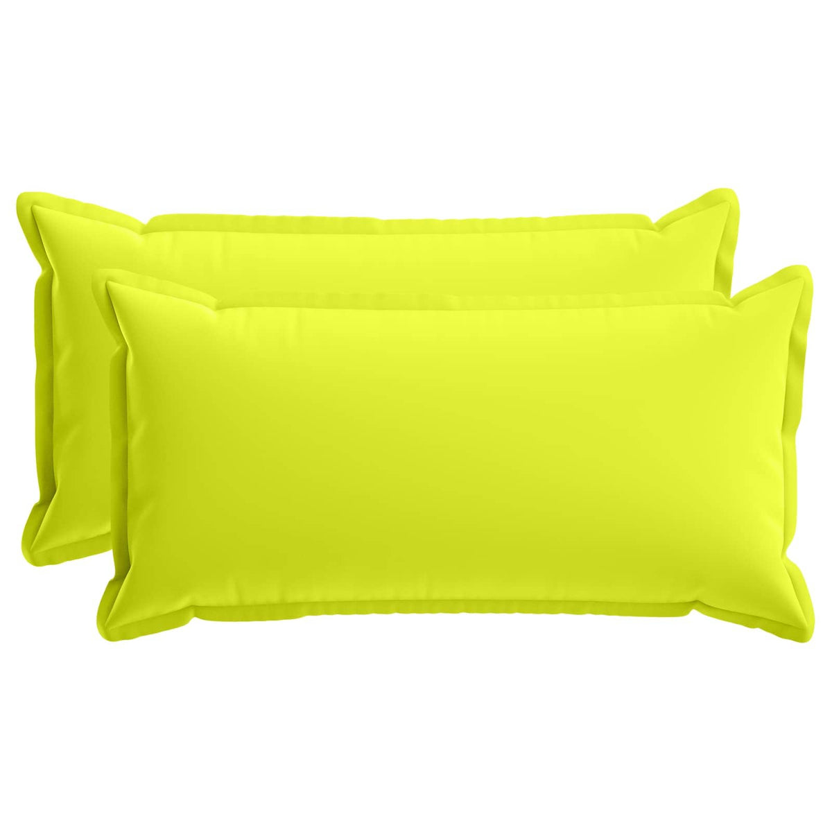 Cushion Cover 2 pcs HOUTEN Bright Green 40 x 80 cm Polyester