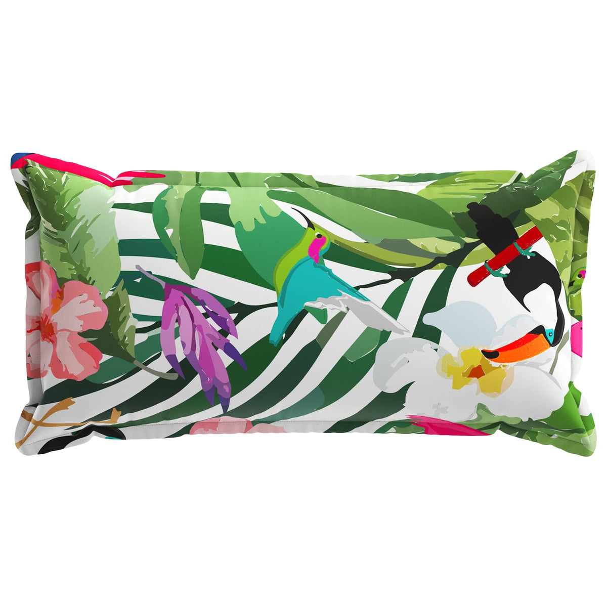 Cushion Cover 2 pcs HOUTEN Multicolour 40 x 80 cm Polyester