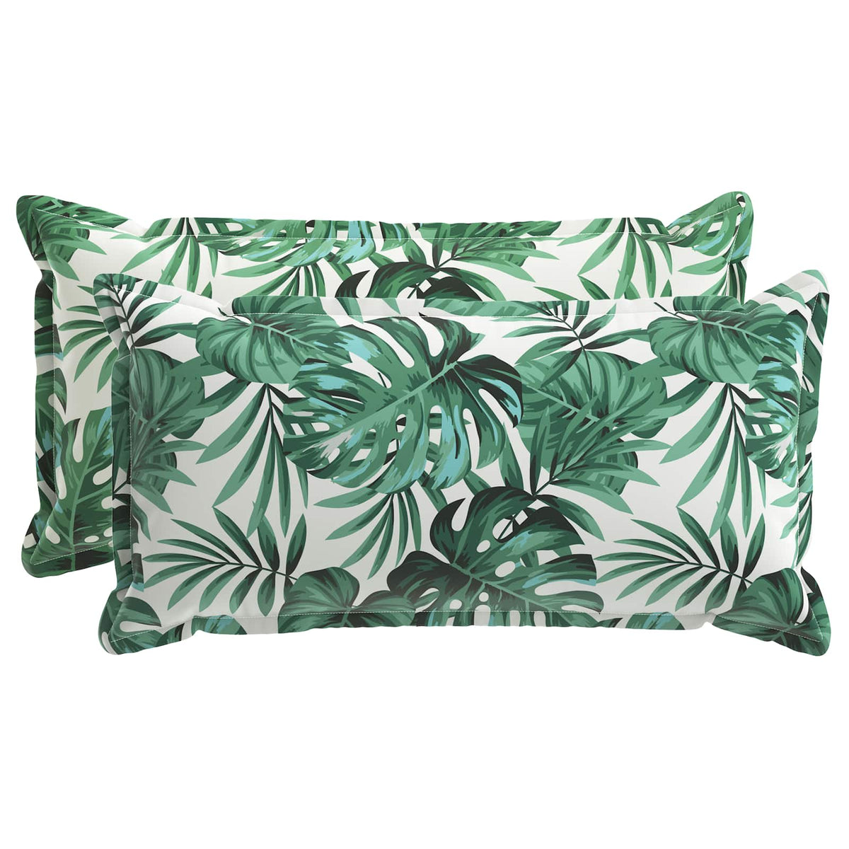 Cushion Cover 2 pcs HOUTEN Leaf Pattern 40 x 80 cm Polyester