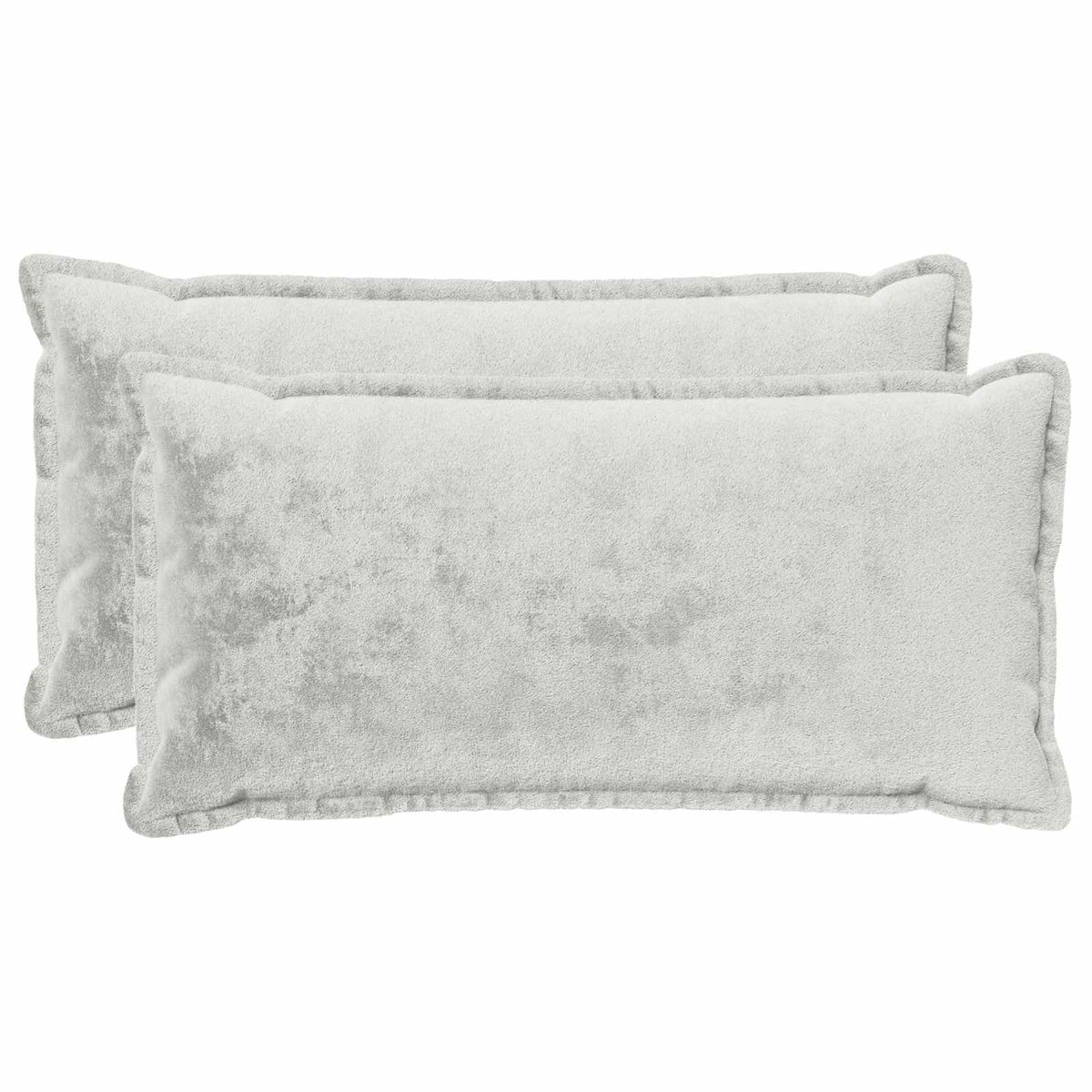 Cushion Cover 2 pcs HOUTEN Light Grey 40 x 80 cm Flannel