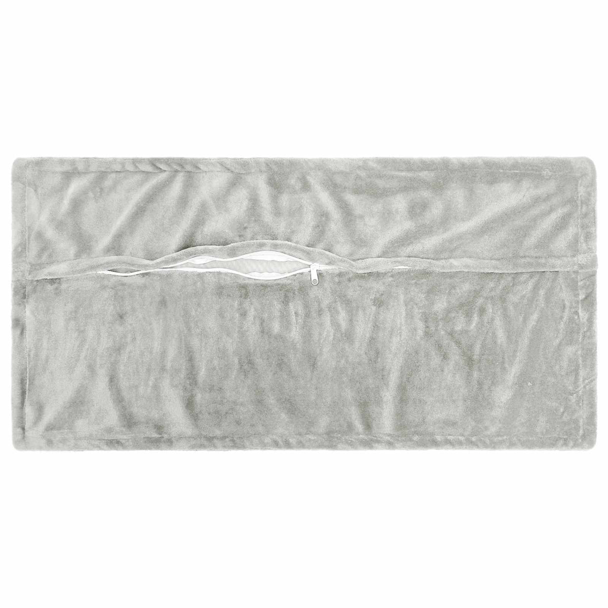 Cushion Cover 12 pcs HOUTEN Light Grey 40 x 80 cm Flannel
