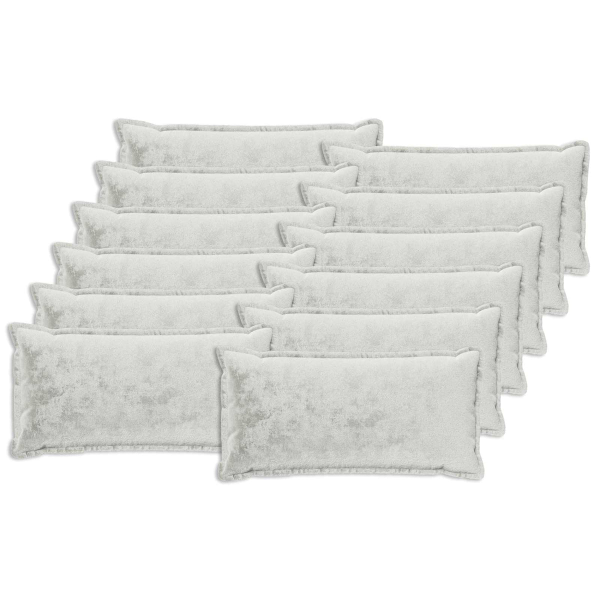 Cushion Cover 12 pcs HOUTEN Light Grey 40 x 80 cm Flannel