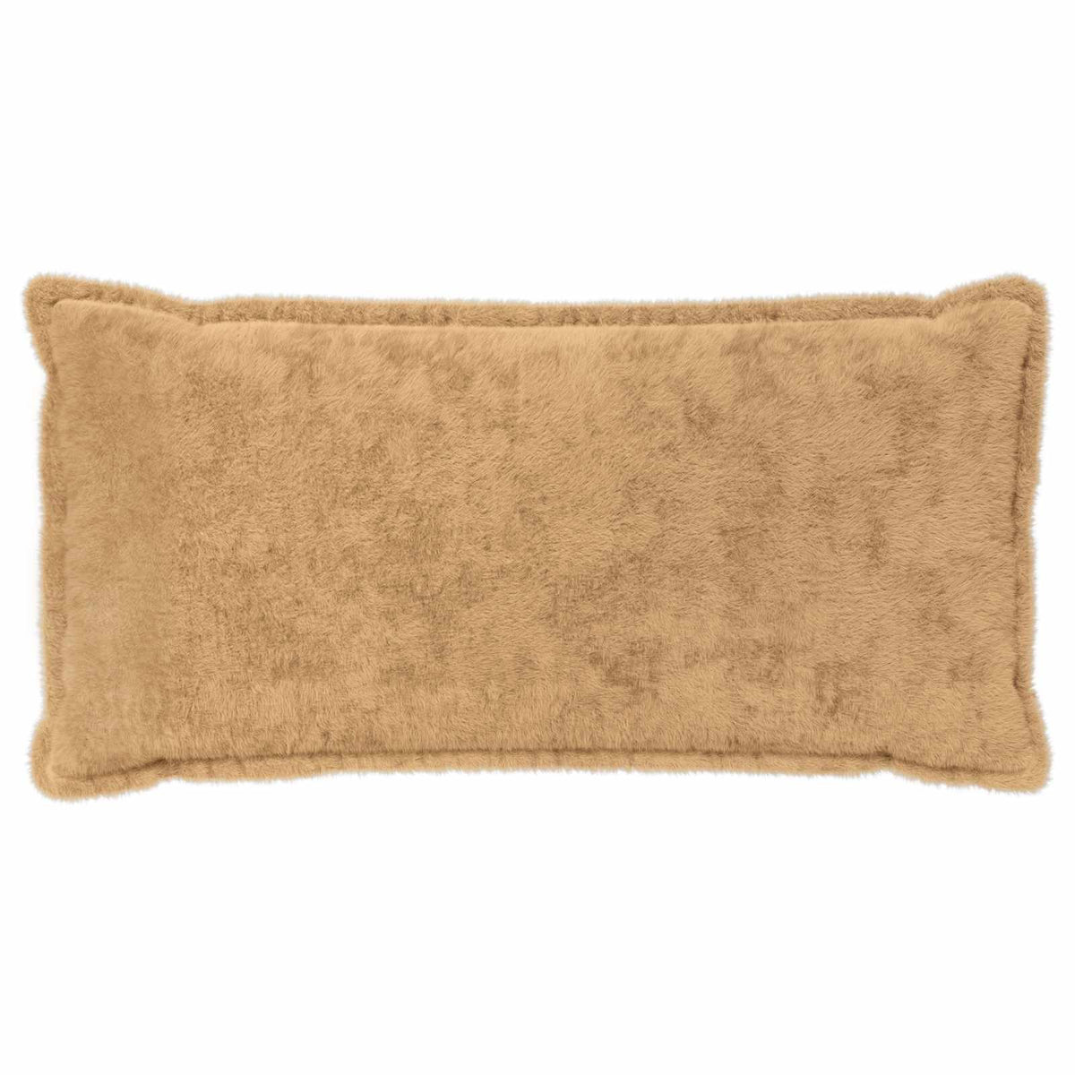 Cushion Cover 2 pcs HOUTEN Taupe 40 x 80 cm Faux Rabbit Fur