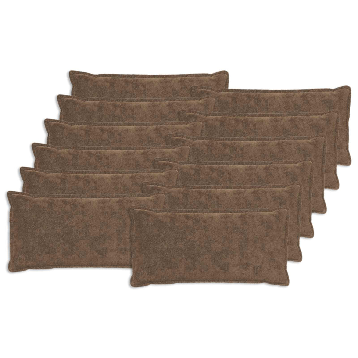 Cushion Cover 12 pcs HOUTEN Light Brown 40 x 80 cm