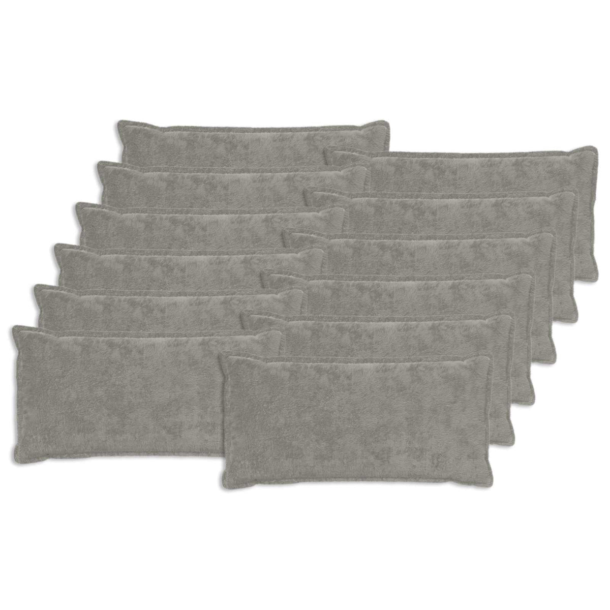 Cushion Cover 12 pcs HOUTEN Light Grey 40 x 80 cm