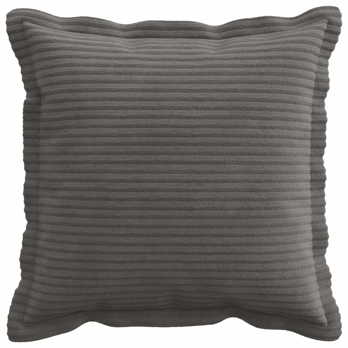 Cushion Cover 2 pcs HOUTEN Dark Grey 45 x 45 cm Corduroy