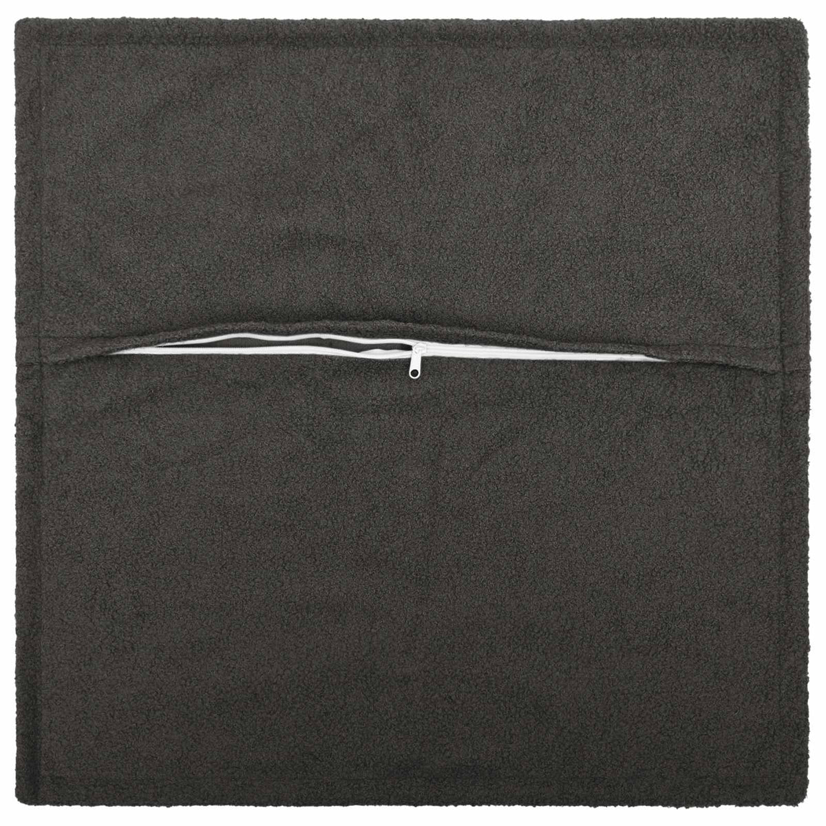 Cushion Cover 12 pcs HOUTEN Dark Grey 45 x 45 cm Bouclé