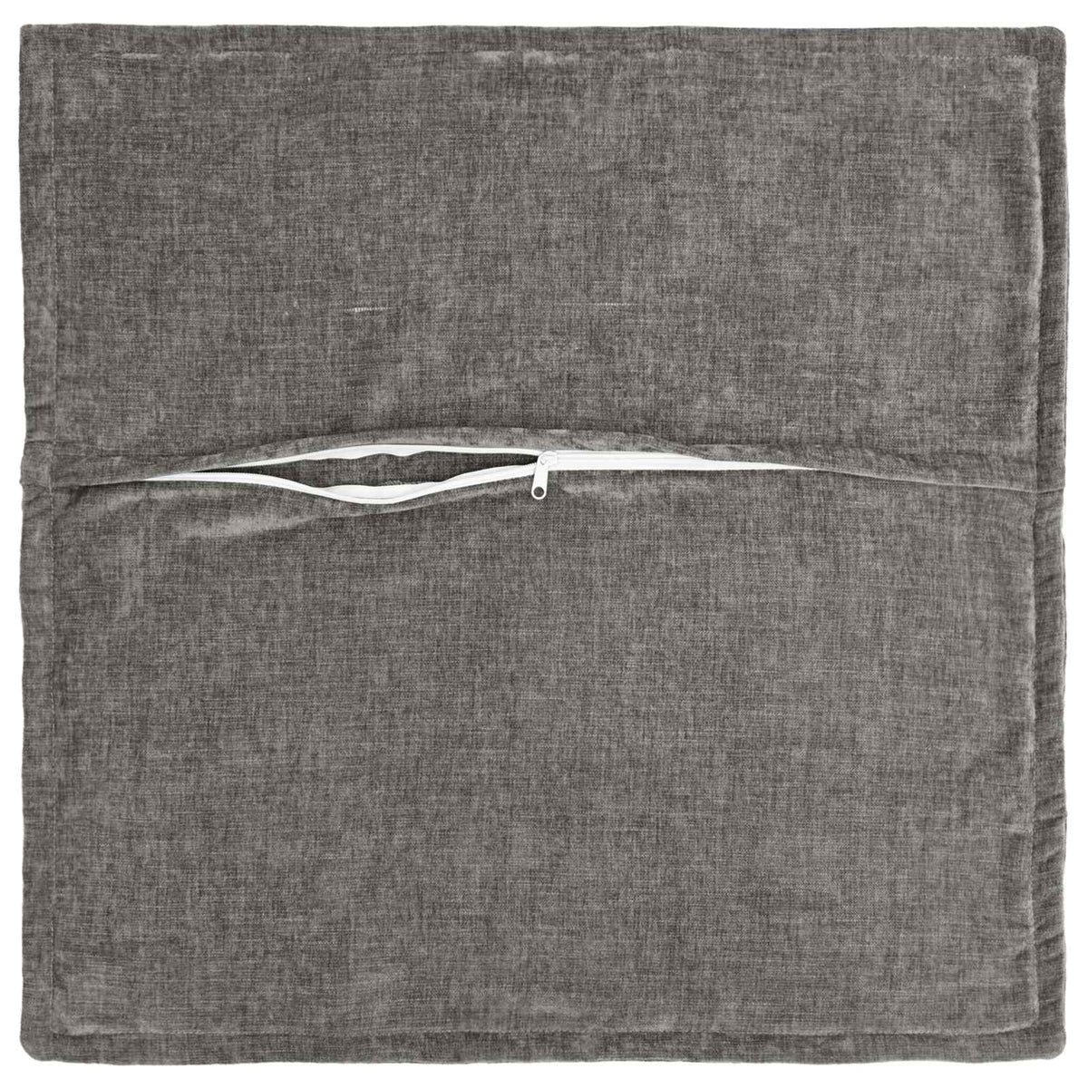 Cushion Cover 6 pcs HOUTEN Dark Grey 45 x 45 cm Chenille Fabric