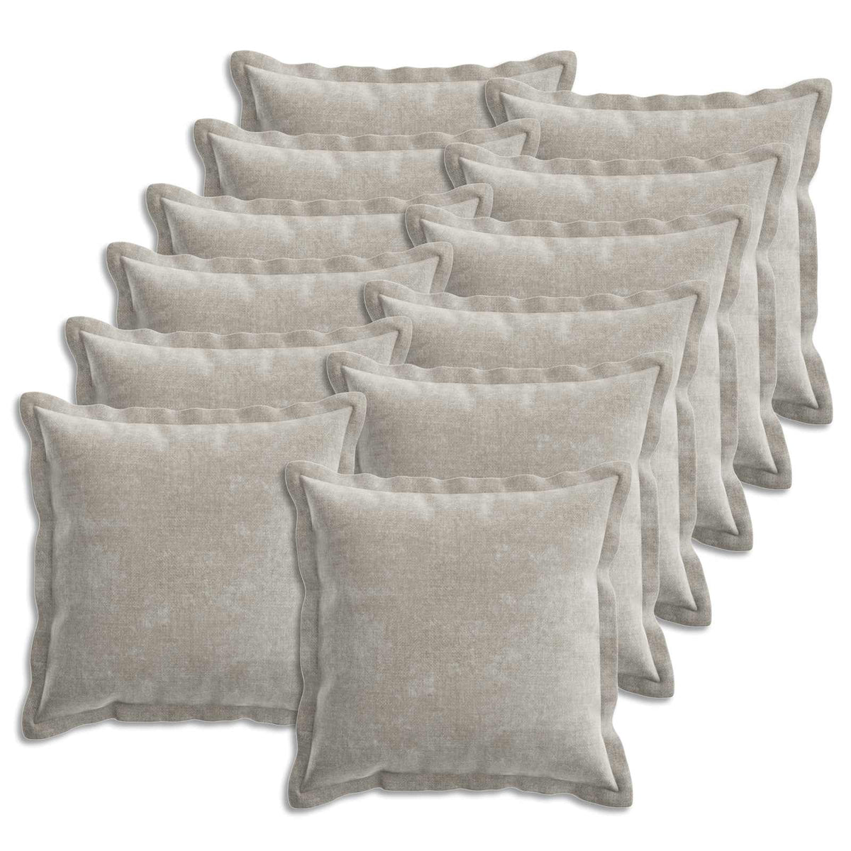 Cushion Cover 12 pcs HOUTEN Light Grey 45 x 45 cm