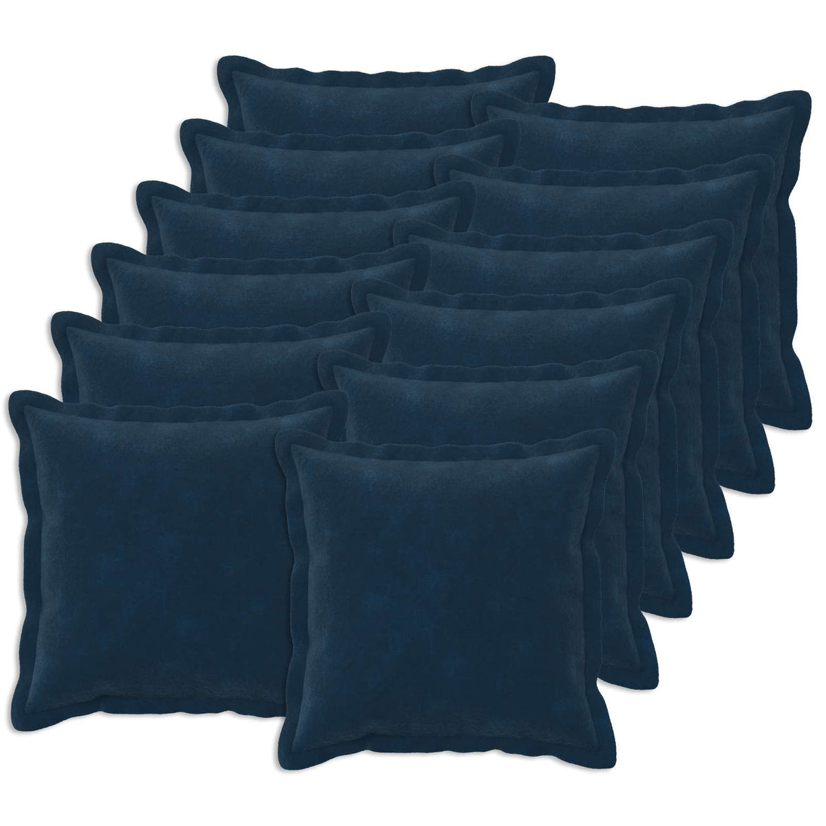 Cushion Cover 12 pcs HOUTEN Blue 45 x 45 cm Microfiber Fleece