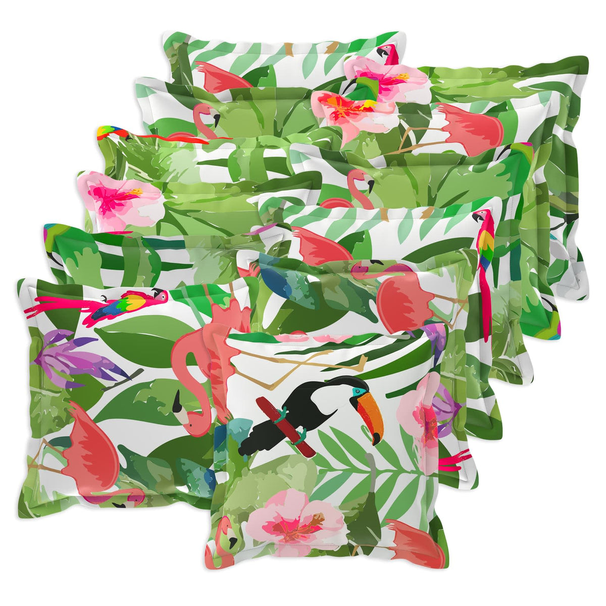 Cushion Cover 12 pcs HOUTEN Multicolour 45 x 45 cm Polyester