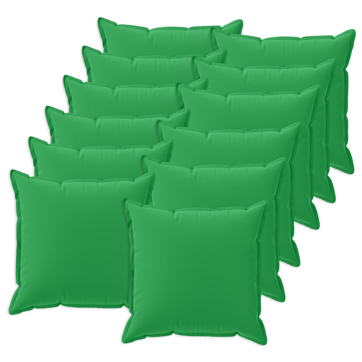 Cushion Cover 12 pcs HOUTEN Green 45 x 45 cm Polyester