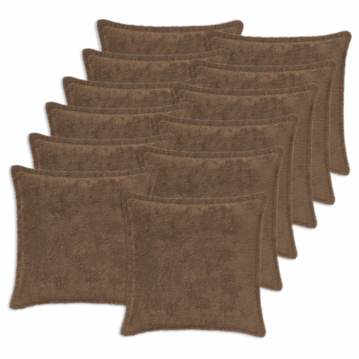 Cushion Cover 12 pcs HOUTEN Light Brown 45 x 45 cm