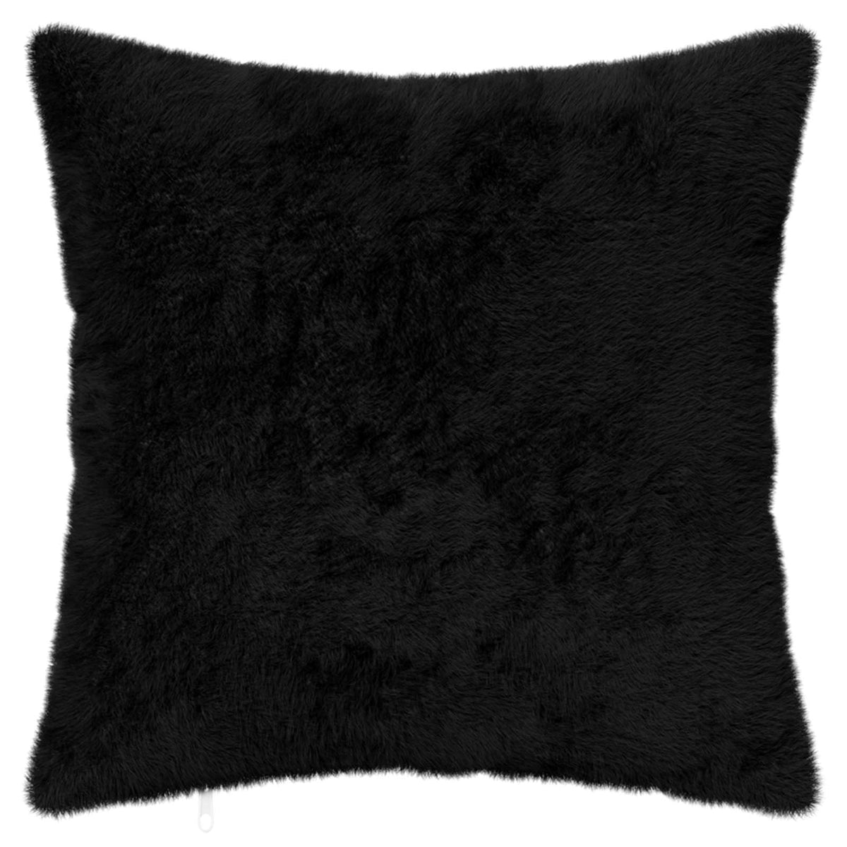 Cushion Cover 6 pcs HOUTEN Black 45 x 45 cm Faux Rabbit Fur