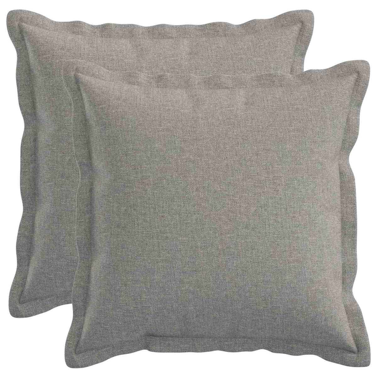 Cushion Cover 2 pcs HOUTEN Cloud Grey 50 x 50 cm Faux Linen